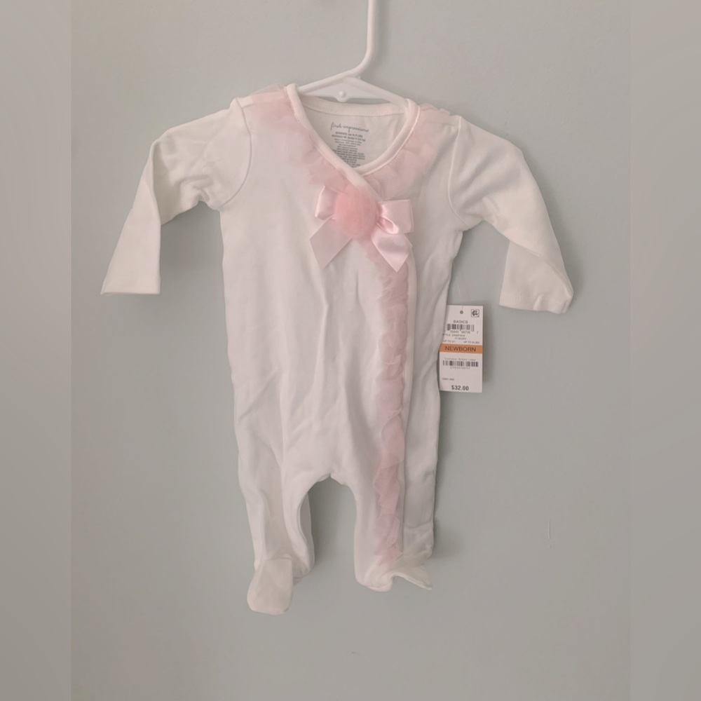 First impressions newborn onesie